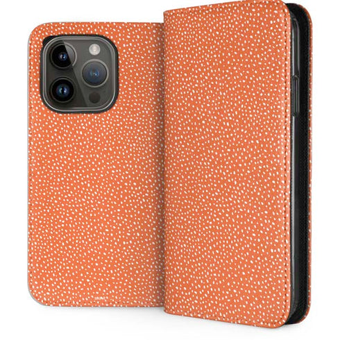Orange Spots iPhone 15 Pro Folio Case